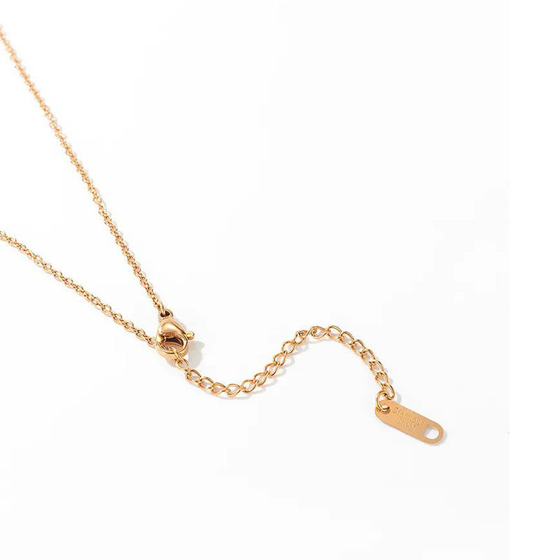 Jewels Galaxy Anti Tarnish CZ Cylindrical Pendant Necklace