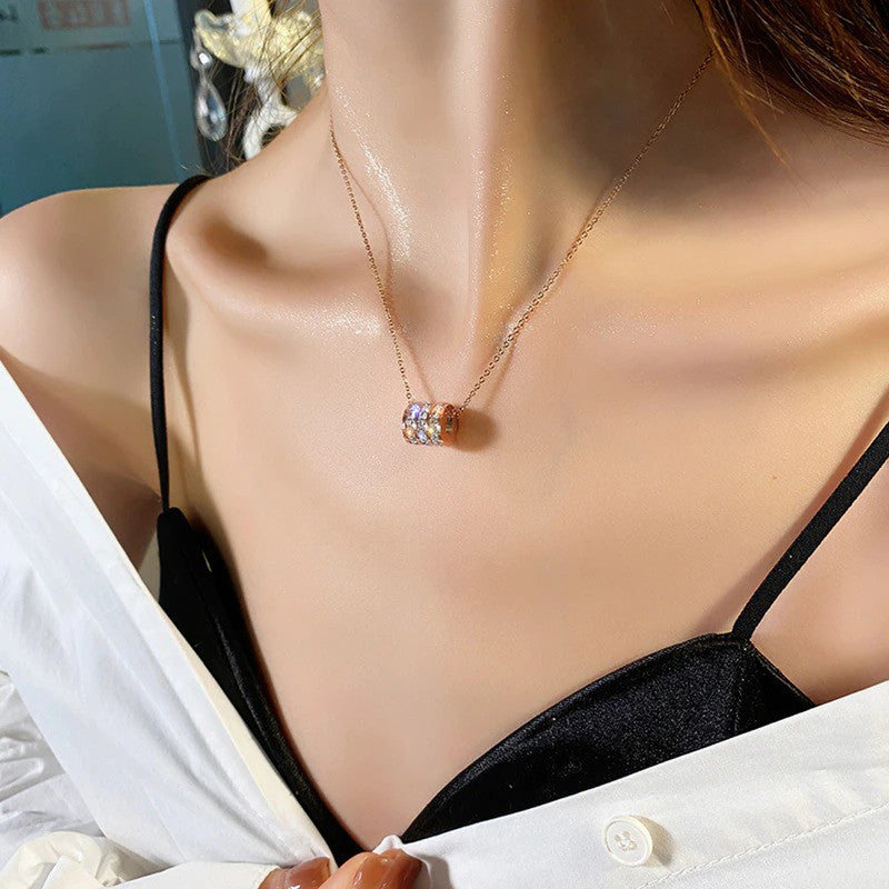 Jewels Galaxy CZ 3 Linked Loops Pendant Necklace