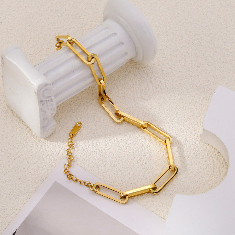 Jewels Galaxy Gold Plated Anti Tarnish Stainless Steel Rope Style Wraparound Bracelet
