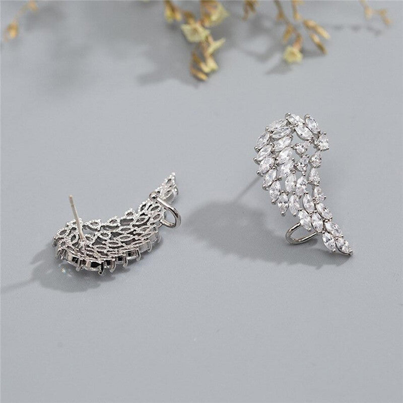 Jewels Galaxy Silver Plated American Diamond Studded Pink Teardop Shape Ice Cut Drop Earrings