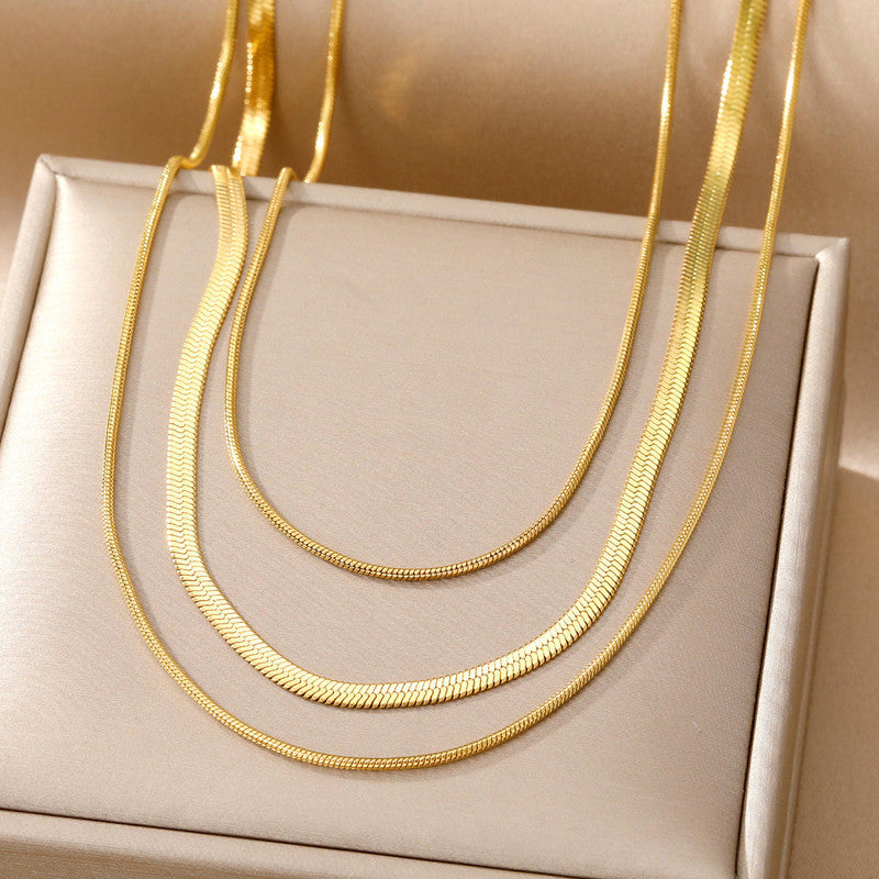 Jewels Galaxy Gold-Plated Anti Tarnish Chain Layered Necklace