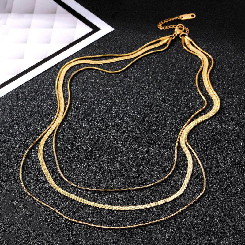 Jewels Galaxy Gold-Plated Anti Tarnish Chain Layered Necklace