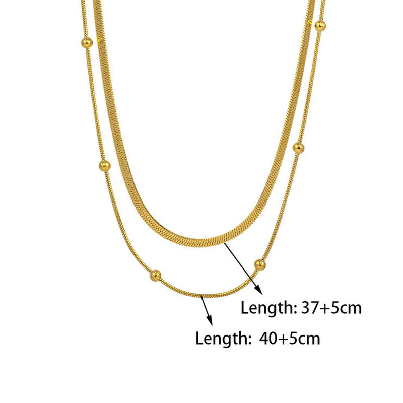 Jewels Galaxy Gold-Plated Anti Tarnish Chain Layered Necklace