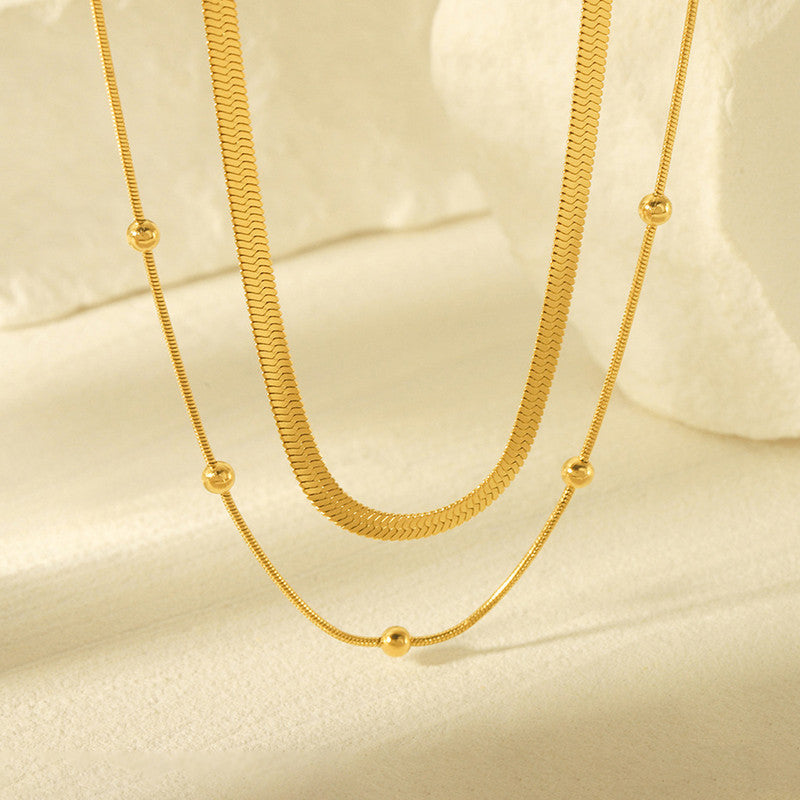 Jewels Galaxy Gold-Plated Anti Tarnish Chain Layered Necklace