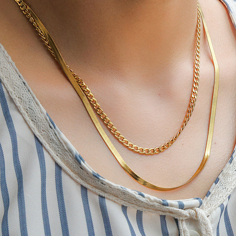 Jewels Galaxy Gold-Plated Anti Tarnish Chain Layered Necklace