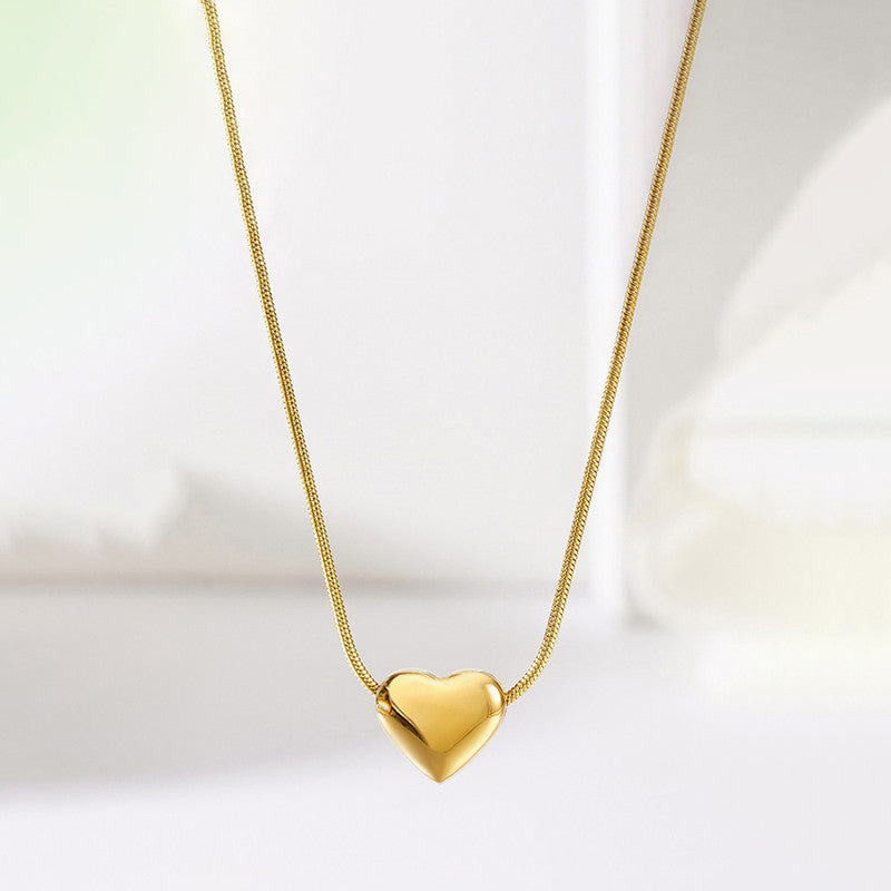 Jewels Galaxy Gold-Plated Anti Tarnish Heart Themed Pendant