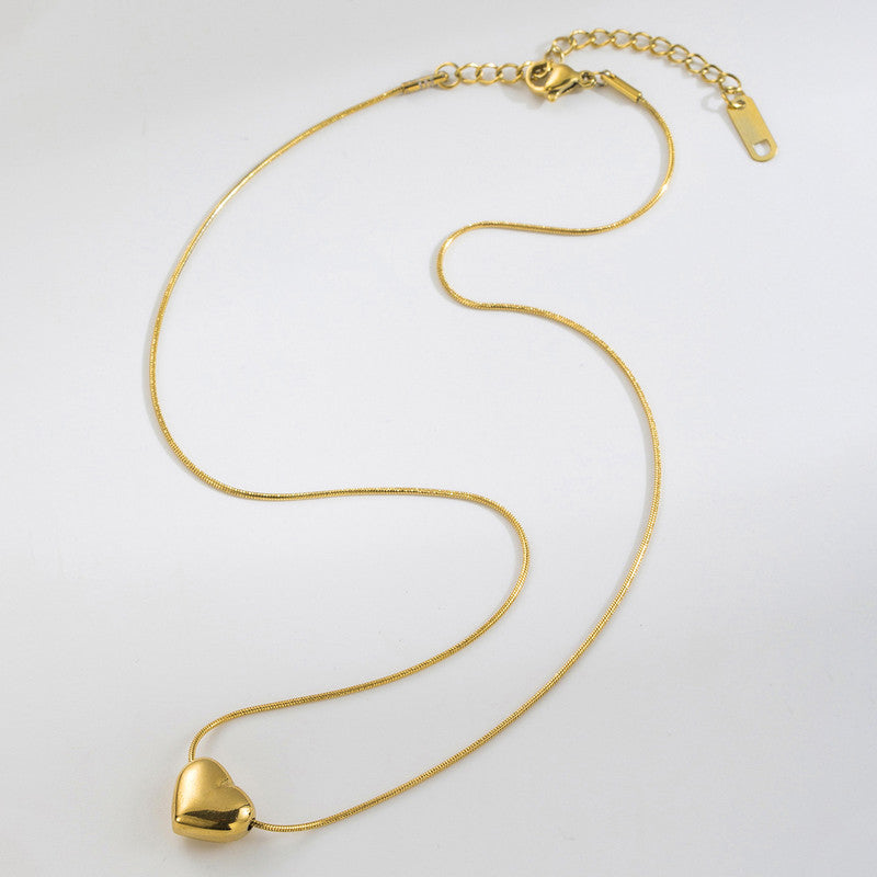 Jewels Galaxy Gold-Plated Anti Tarnish Heart Themed Pendant