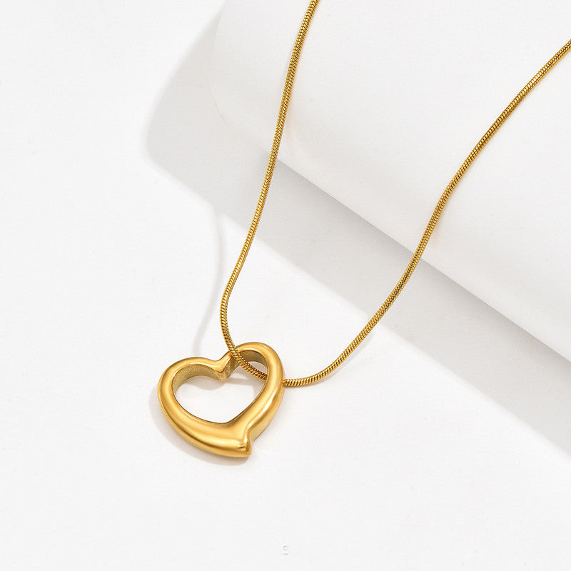 Jewels Galaxy Gold-Plated Anti Tarnish Heart Themed Pendant
