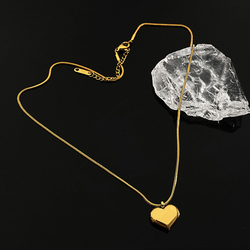 Jewels Galaxy Gold-Plated Anti Tarnish Heart Themed Pendant