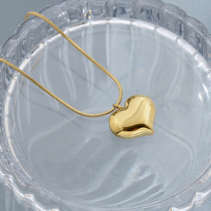 Jewels Galaxy Gold-Plated Anti Tarnish Heart Themed Pendant