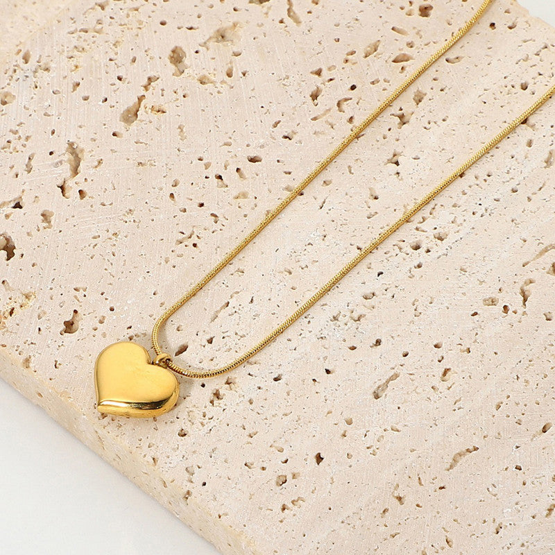 Jewels Galaxy Gold-Plated Anti Tarnish Heart Themed Pendant