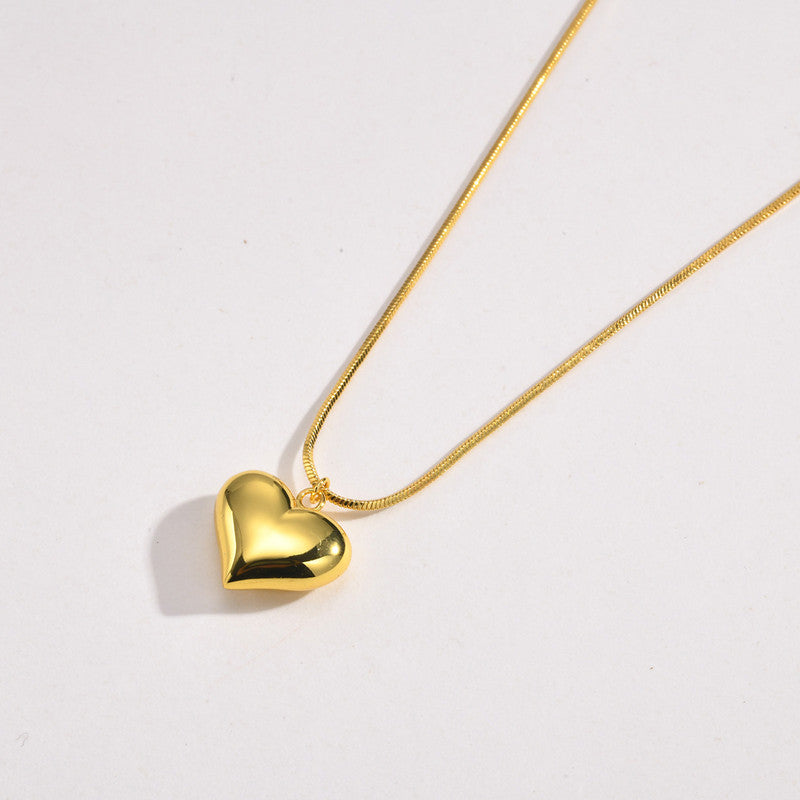 Jewels Galaxy Gold-Plated Anti Tarnish Heart Themed Pendant