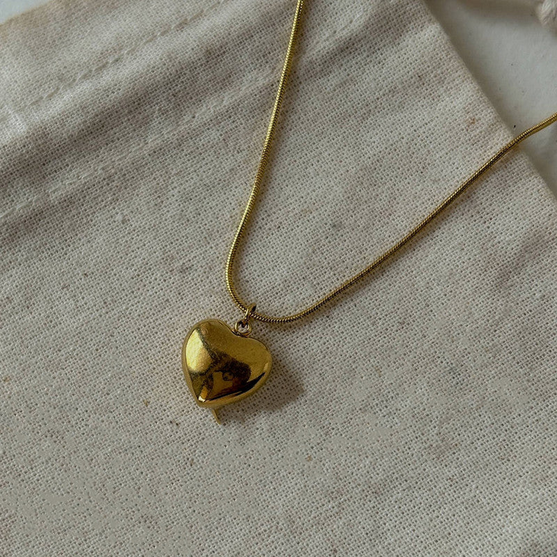 Jewels Galaxy Gold-Plated Anti Tarnish Heart Themed Pendant