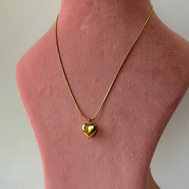 Jewels Galaxy Gold-Plated Anti Tarnish Heart Themed Pendant