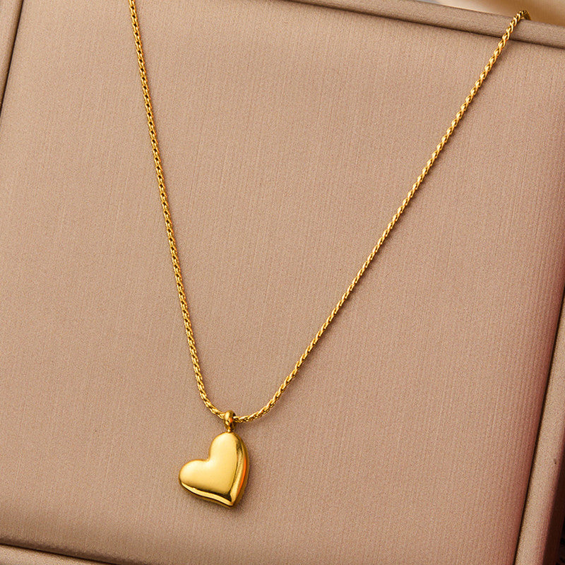 Jewels Galaxy Gold-Plated Anti Tarnish Heart Themed Pendant
