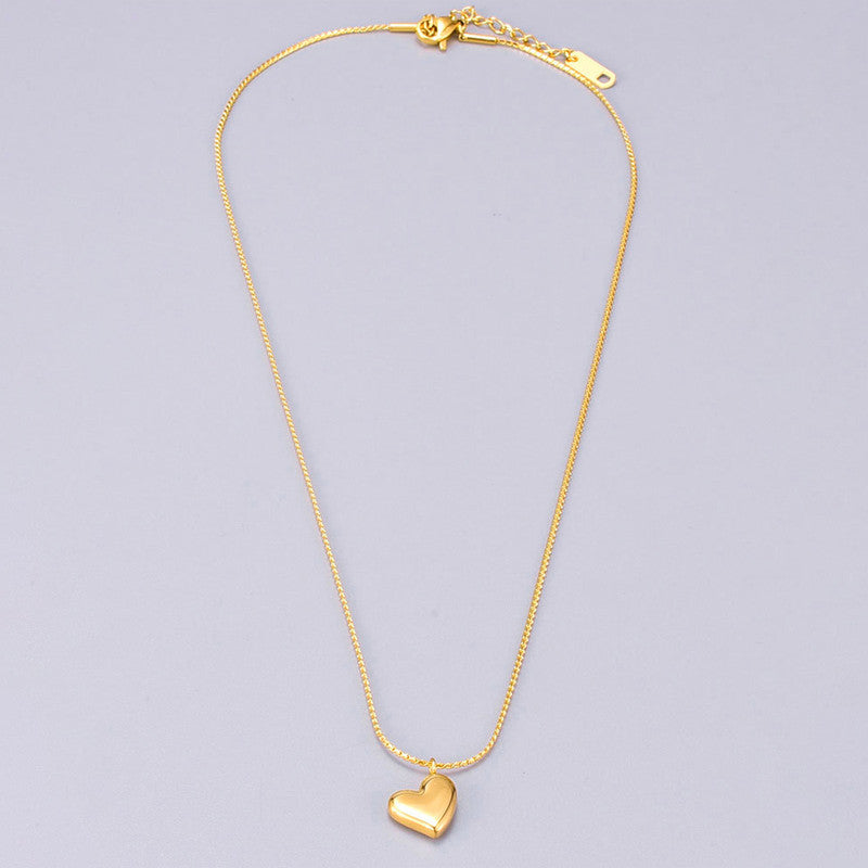 Jewels Galaxy Gold-Plated Anti Tarnish Heart Themed Pendant