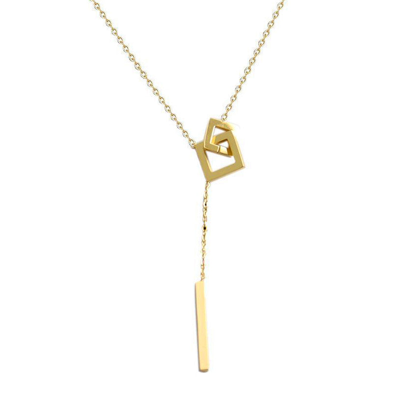 Jewels Galaxy Gold-Plated Anti Tarnish Geometric Pendant