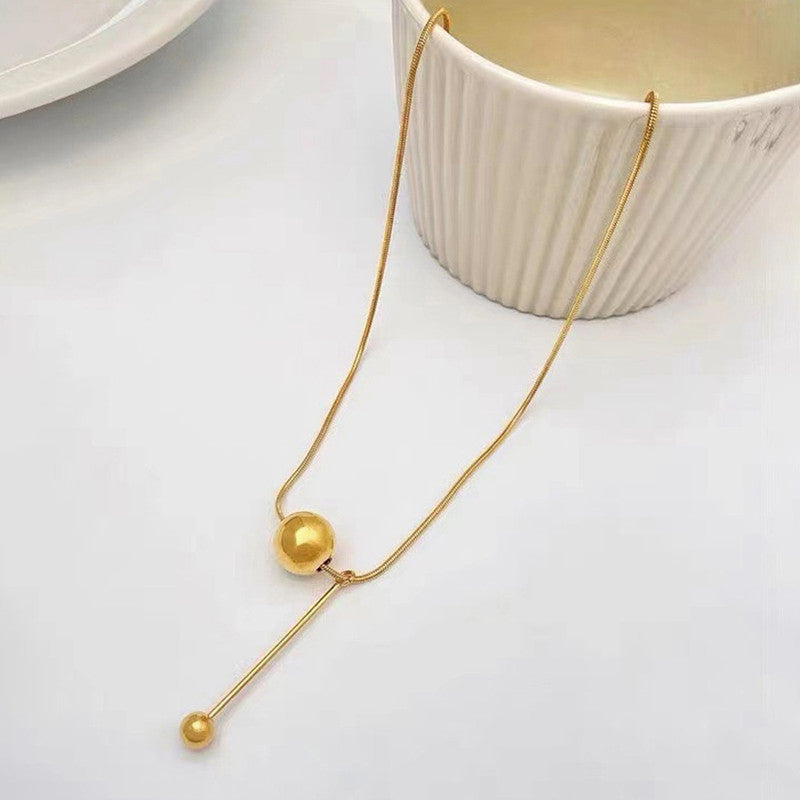 Jewels Galaxy Gold-Plated Anti Tarnish Spherical Pendant