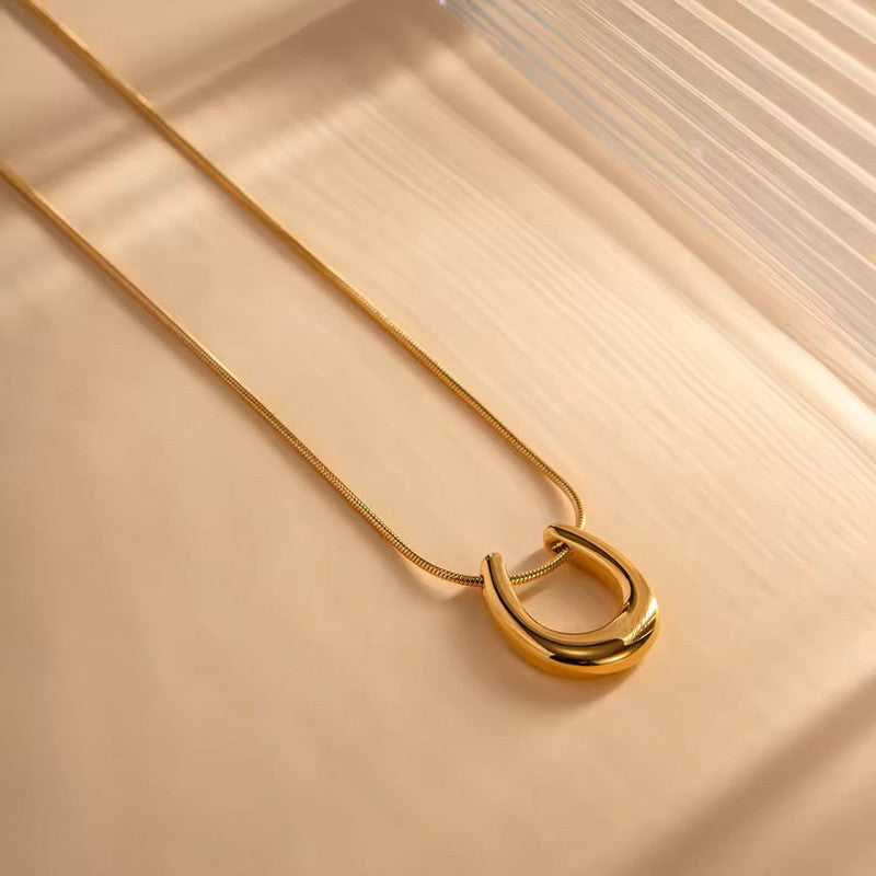 Jewels Galaxy Gold-Plated Stainless Steel Anti Tarnish Geometric Shaped Pendant For Women