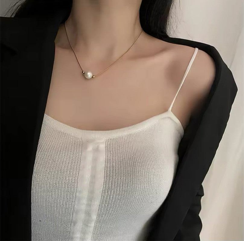 Jewels Galaxy Gold Plated Stainless Steel Anti Tarnish Pearl Pendant