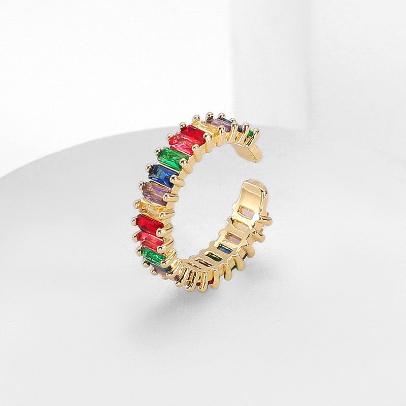 Jewels Galaxy Gold Plated Stainless Steel Anti Tarnish Adjustable Finger Ring For Women