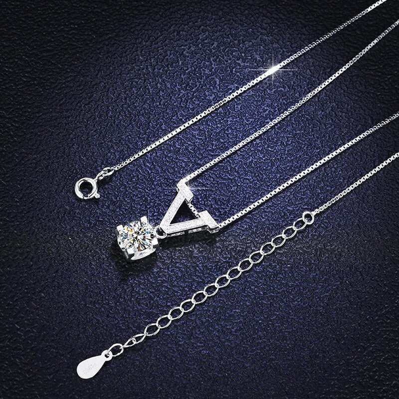 Jewels Galaxy Silver Plated Crystal Studded V Shape Circular Solitaire Pendant