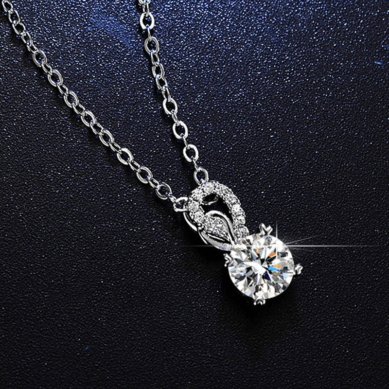 Jewels Galaxy Silver Plated Crystal Studded Mayur themed Solitaire Pendant