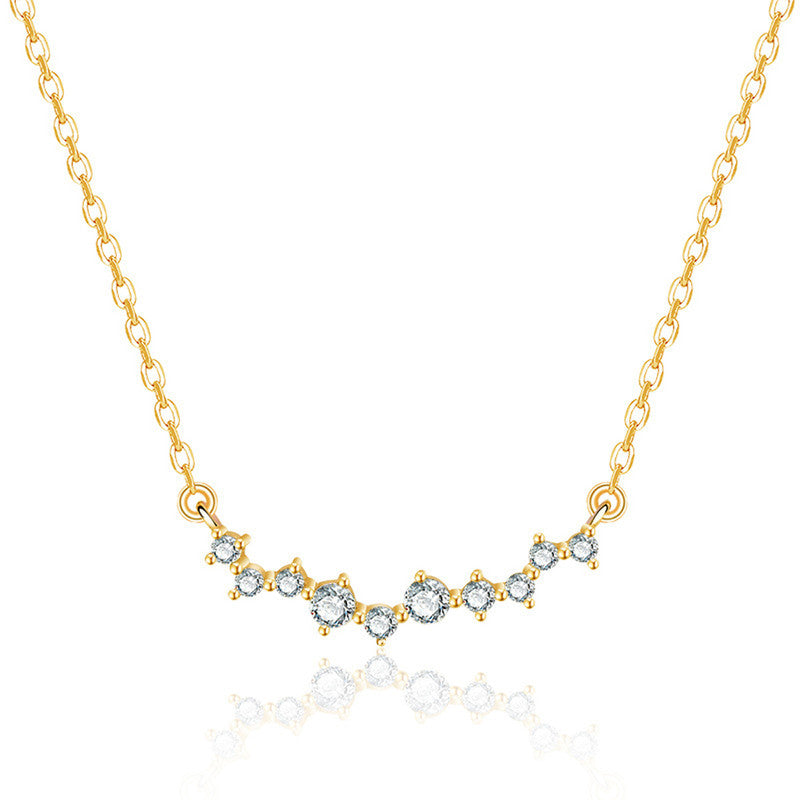 Jewels Galaxy Gold Plated American Diamond Studded Contemporary Korean Pendant