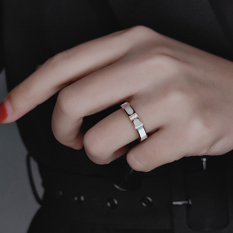 Jewels Galaxy Rose Gold Plated American Diamond Studded Contemporary Korean Finger Ring