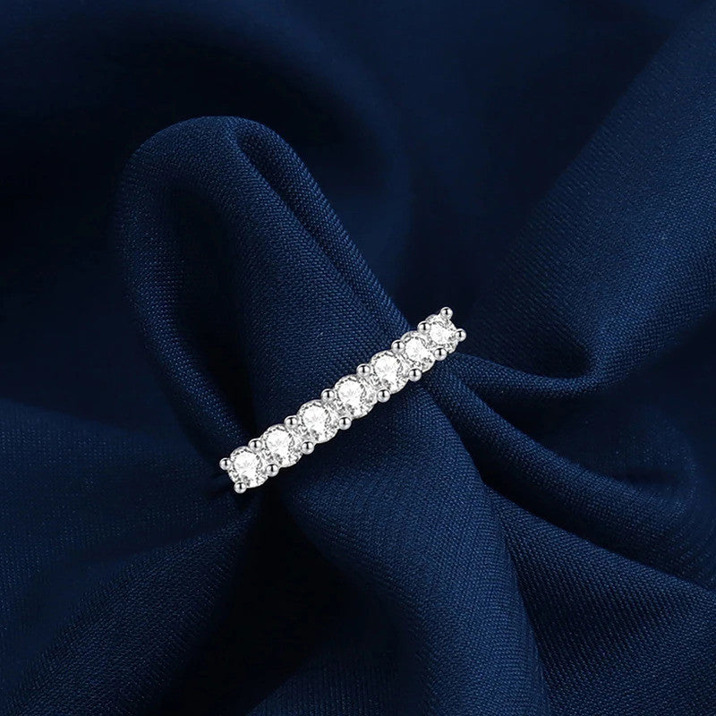 Jewels Galaxy Silver Plated AD Studded Contemporary Anti Tarnish Adjustable Round Finger Ring