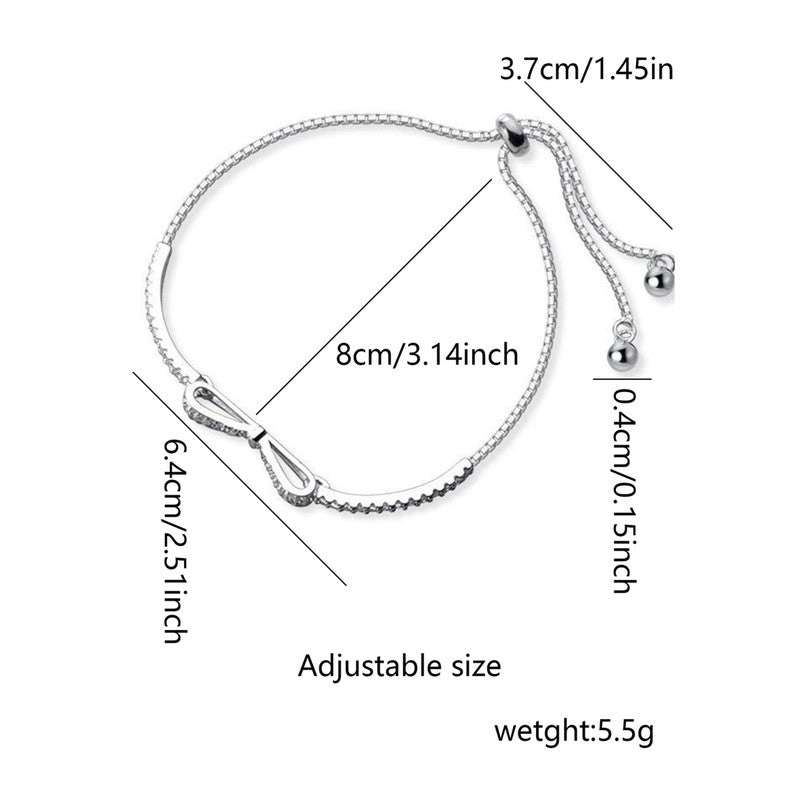 Jewels Galaxy Women Crystals Silver Plated Wraparound Bracelet