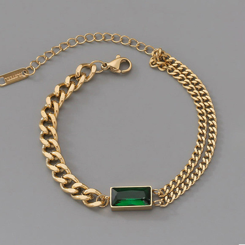 Jewels Galaxy Gold Plated Heart Themed Anti Tarnish Bracelet