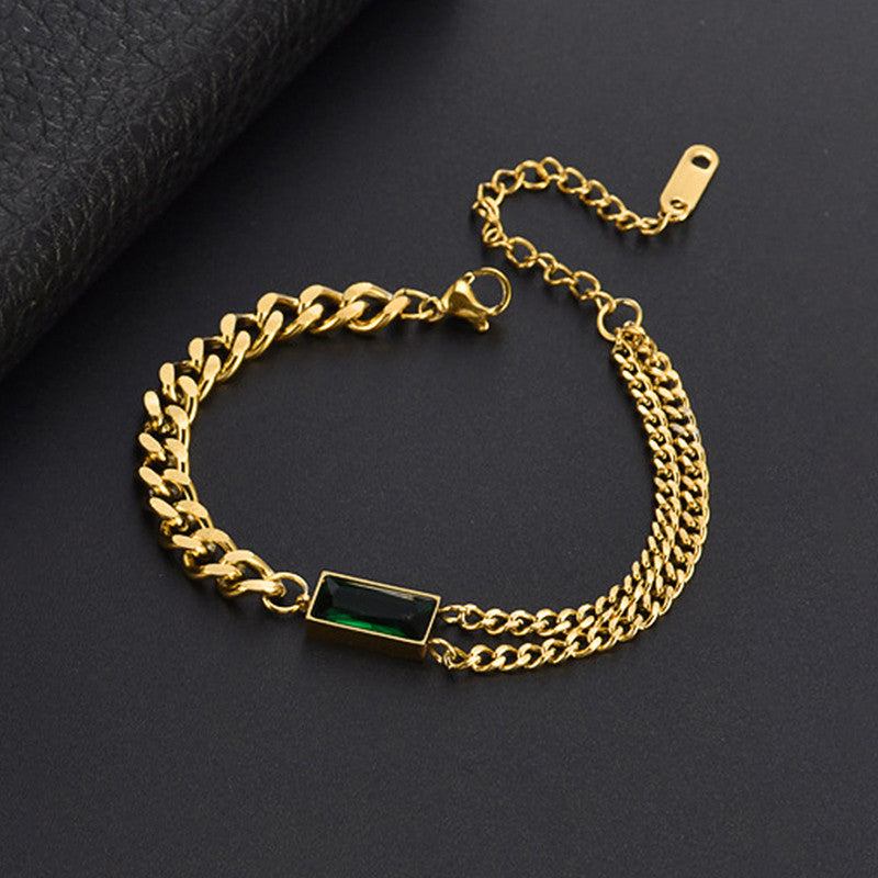 Jewels Galaxy Gold Plated Heart Themed Anti Tarnish Bracelet