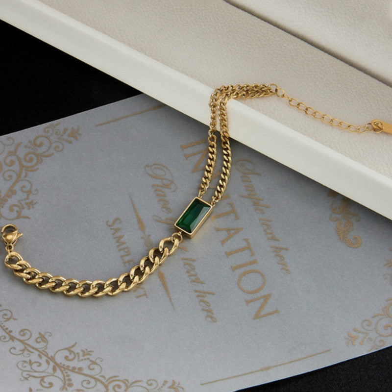 Jewels Galaxy Gold Plated Heart Themed Anti Tarnish Bracelet