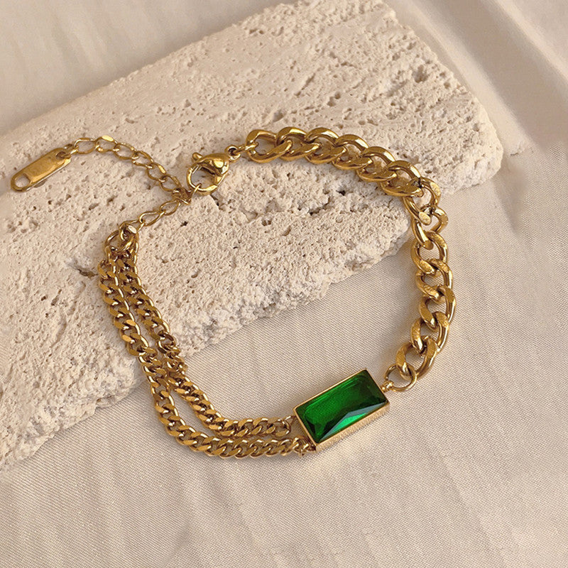 Jewels Galaxy Gold Plated Heart Themed Anti Tarnish Bracelet