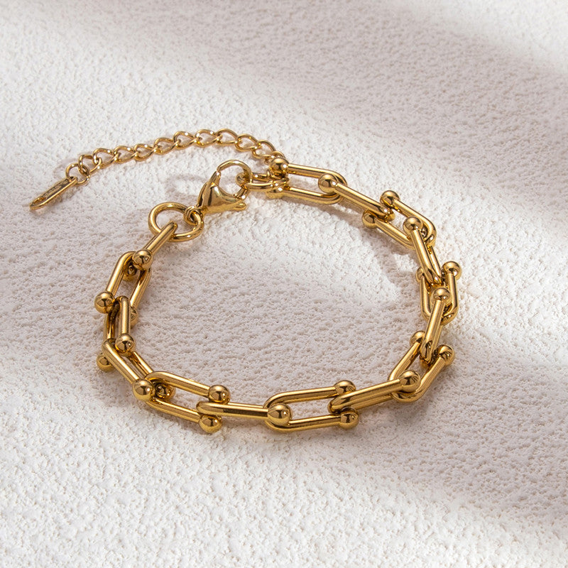 Jewels Galaxy Gold Plated Stainless Steel Anti Tarnish Rope Design Wraparound Bracelet For Women