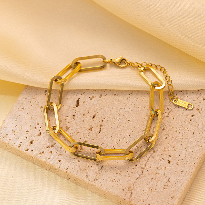 Jewels Galaxy Gold Plated Anti Tarnish Stainless Steel Rope Style Wraparound Bracelet