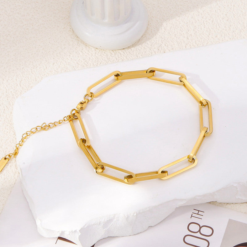 Jewels Galaxy Gold Plated Anti Tarnish Stainless Steel Rope Style Wraparound Bracelet