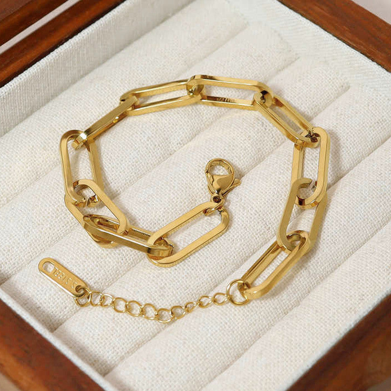 Jewels Galaxy Gold Plated Anti Tarnish Stainless Steel Rope Style Wraparound Bracelet