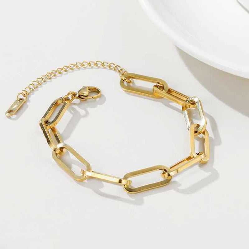 Jewels Galaxy Gold Plated Anti Tarnish Stainless Steel Rope Style Wraparound Bracelet