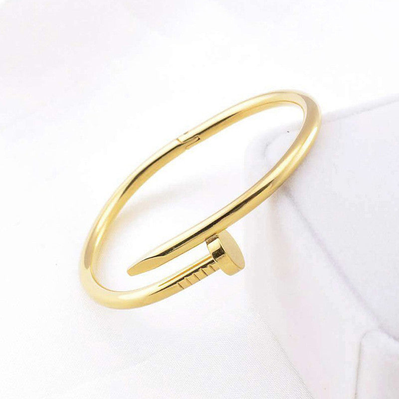 Jewels Galaxy Stainless Steel Anti Tarnish Nail Bracelet For Women