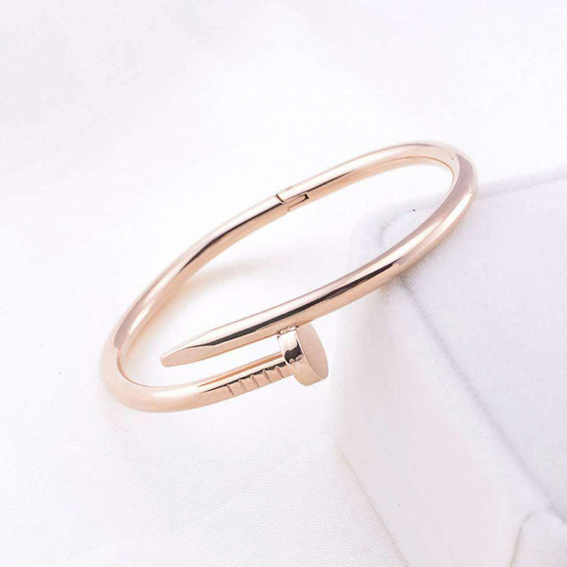 Jewels Galaxy Stainless Steel Anti Tarnish Nail Bracelet For Women