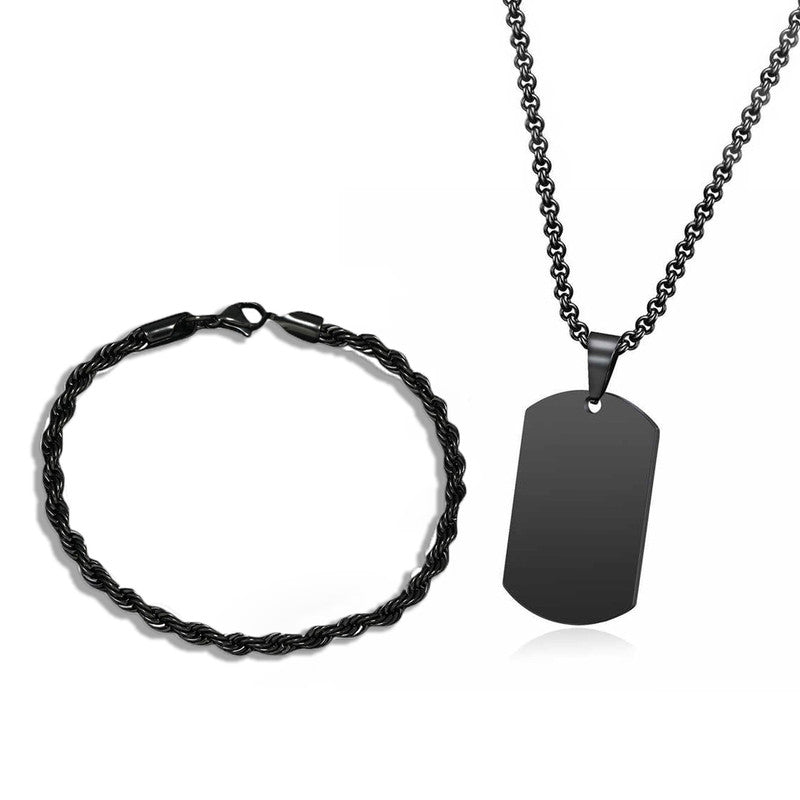 Jewels Galaxy Silver Plated Stainless Steel Anti Tarnish Hip Hop Party Pendant and Bracelet