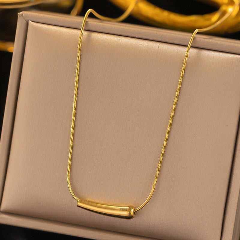 Jewels Galaxy Gold-Plated Anti Tarnish Minimalistic Teardrop Necklace