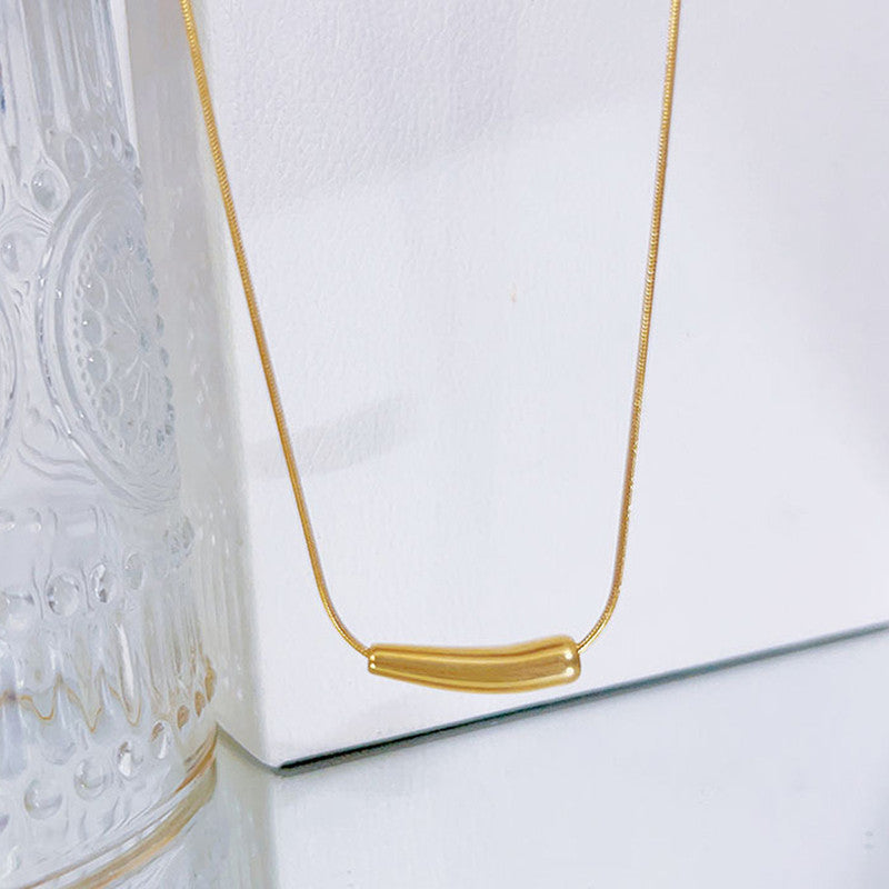 Jewels Galaxy Gold-Plated Anti Tarnish Minimalistic Teardrop Necklace