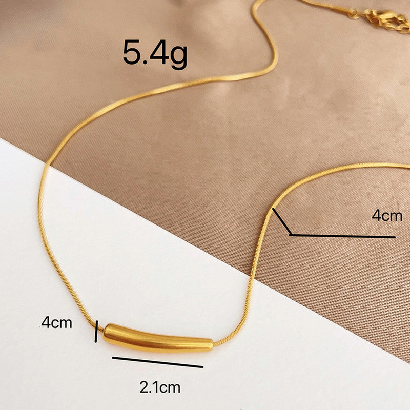 Jewels Galaxy Gold-Plated Anti Tarnish Minimalistic Teardrop Necklace