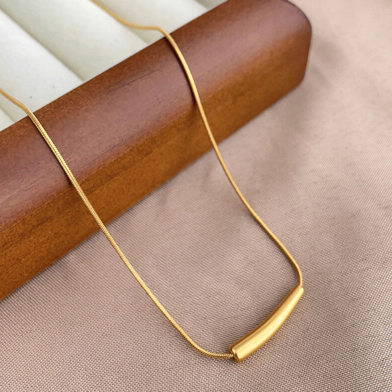Jewels Galaxy Gold-Plated Anti Tarnish Minimalistic Teardrop Necklace
