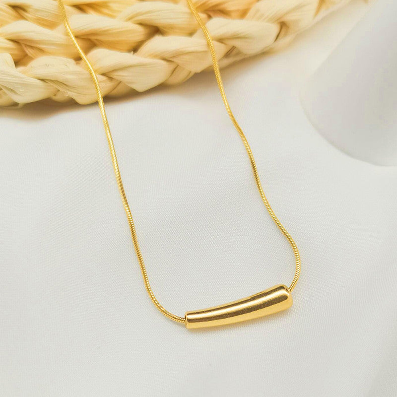 Jewels Galaxy Gold-Plated Anti Tarnish Minimalistic Teardrop Necklace