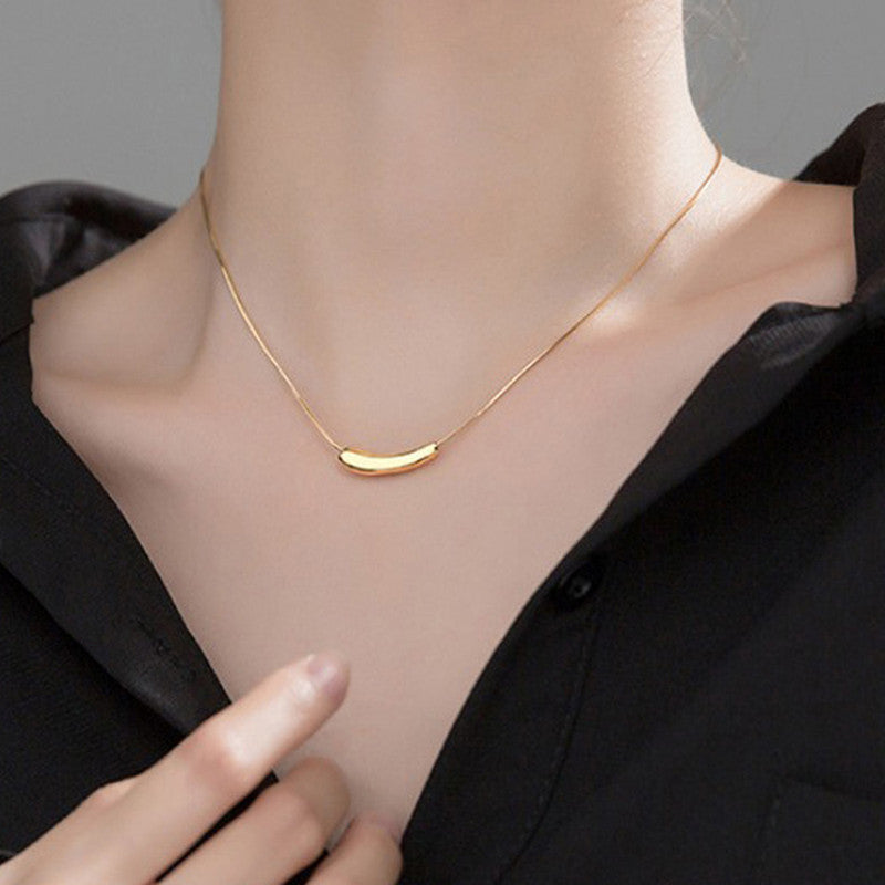 Jewels Galaxy Gold-Plated Anti Tarnish Minimalistic Teardrop Necklace