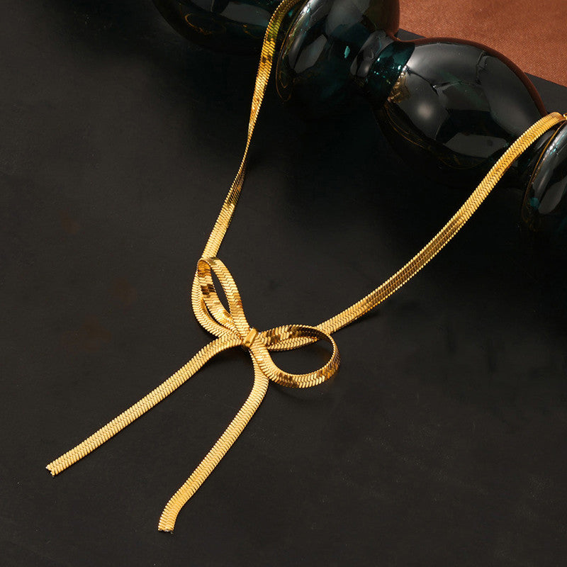 Jewels Galaxy Gold-Plated Anti Tarnish Knotted Chain Necklace